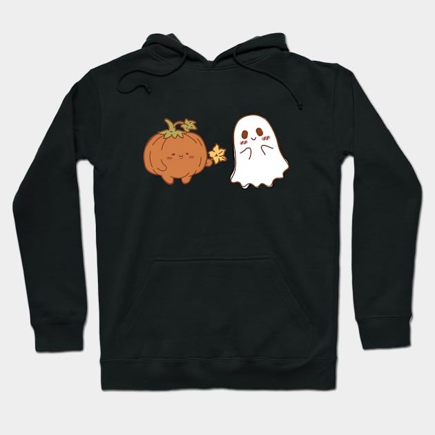 Pumpkin & Ghost Friends Hoodie by Mavis Fox